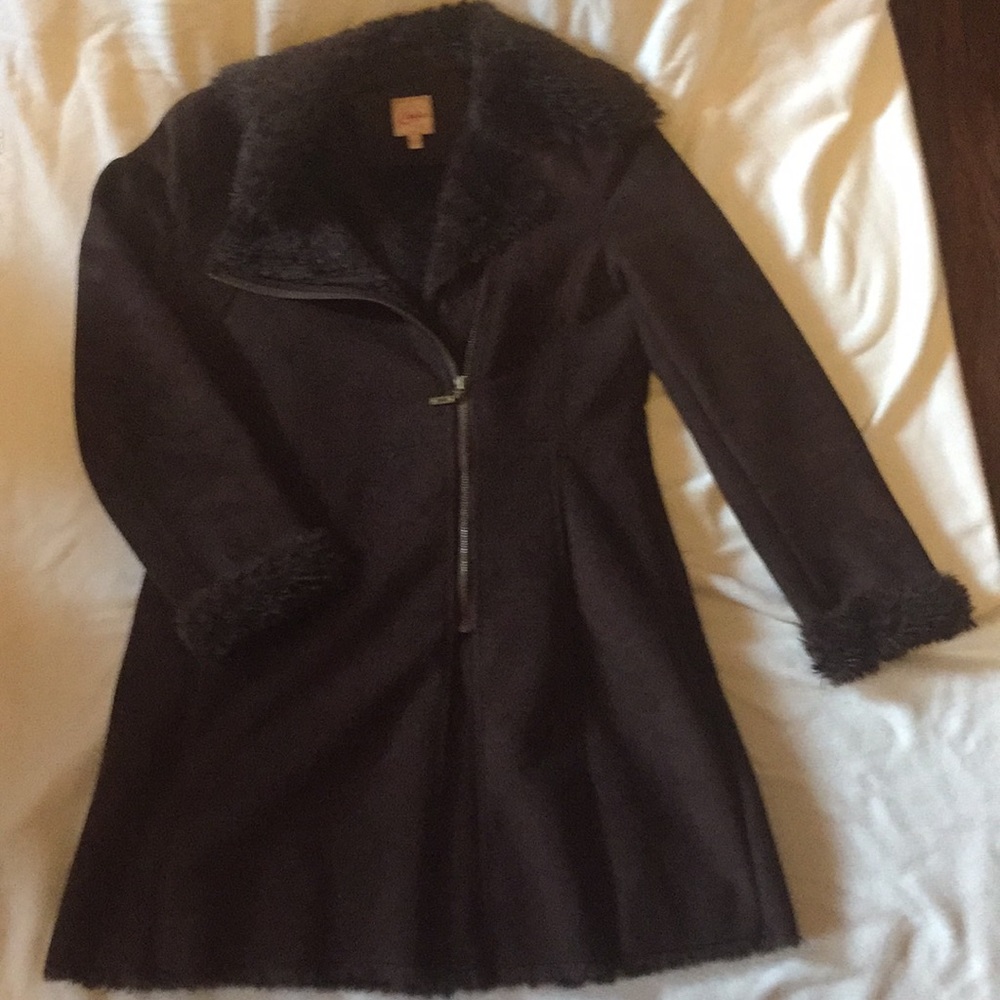 Brown suede coat